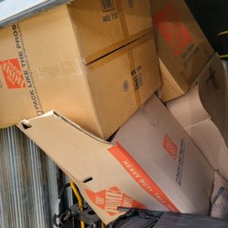 Budget Hauling - Their idea of stacking boxes.