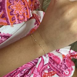 Elle’s Everlasting Permanent Jewelry - Yellow Gold Chain with Sterling Silver Beads | Permanent Jewelry