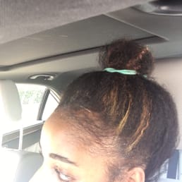 Fresh out of the salon .