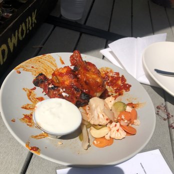 Fieldwork Brewing - Oven baked wings - has a good kick. - Breweries Near Me - San Ramon, California