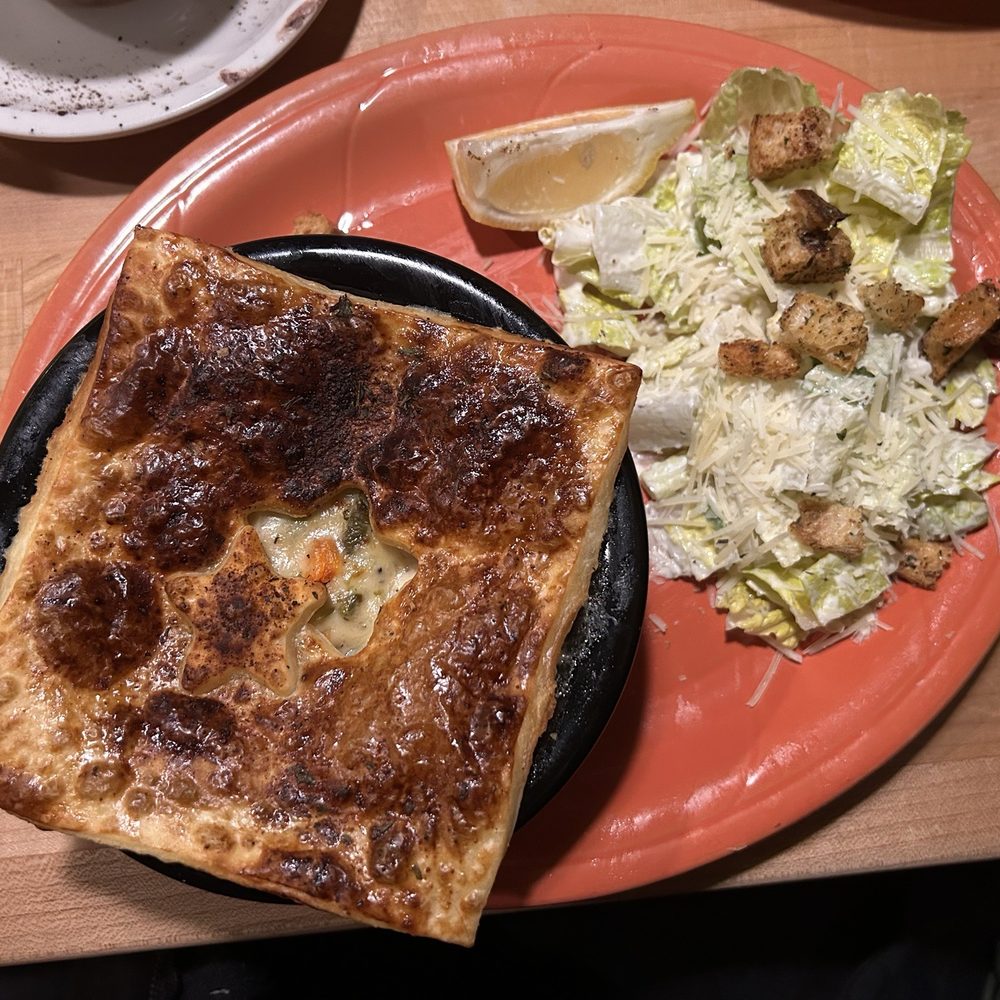 Chicken Pot Pie with Caesar Salad