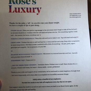 Rose's Luxury - Prep sheet - New American Near Me - Washington, DC, District of Columbia Rose's Luxury - Prep sheet - New American Near Me - Washington, DC, District of Columbia