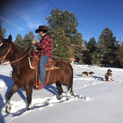 Vision Quest Western Horseback Rides & Lessons - Sledding...whoop, whoop!