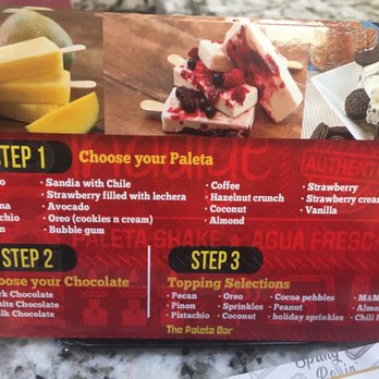The Paleta Bar - how to choose the ingredients - Ice Cream & Frozen Yogurt Near Me - Albuquerque, New Mexico