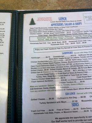 Menu photo 4 Walts Diner Old Forge, NY