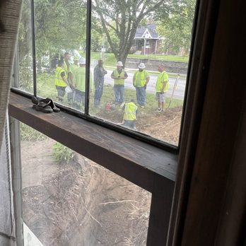 Service Plus Heating, Cooling & Plumbing - Citizens Gas fixing the gas leak they caused - Heating & Air Conditioning/HVAC Near Me - Indianapolis, Indiana