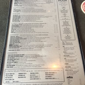Yard House - Menu back - New American Near Me - Cincinnati, Ohio