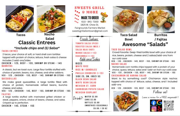 Menu photo 1 Sweets Grill & More Allentown, PA Menu photo 1 Sweets Grill & More Allentown, PA