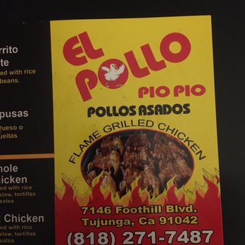 El Pollo Pio Pio - Their postcard/ menu. - Mexican Near Me - Tujunga, California El Pollo Pio Pio - Their postcard/ menu. - Mexican Near Me - Tujunga, California