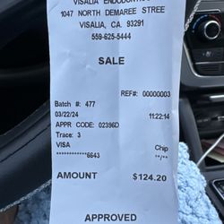 Visalia Endodontics - Total cost. Work was under DD warranty