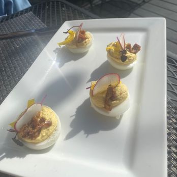 The Revelry - Deviled egg appetizer- beautifully presented - New American Near Me - Rochester, New York The Revelry - Deviled egg appetizer- beautifully presented - New American Near Me - Rochester, New York
