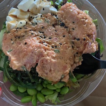 Hawaii Grill and Poke - BYO Spicy Tuna Poke Bowl with Salad Greens - Hawaiian Near Me - Watauga, Texas