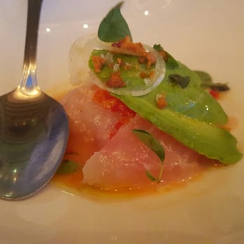 Launderette - Red snapper crudo - delicious! Very small. - New American Near Me - Austin, Texas