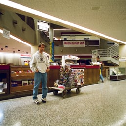 This is the atrium on the main floor of Union South.  Activities such as exercise classes take place in nearby rooms.