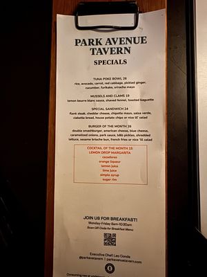 Menu photo 8 Park Avenue Tavern New York, NY