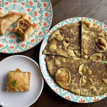 Nabala Cafe - baklava, chicken and spinach pies, zaatar manakeesh - Cafes Near Me - Chicago, Illinois