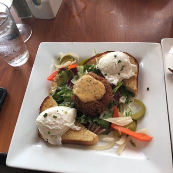 Blue's Egg + Bakery - Crispy Blue Crab Cake - Breakfast & Brunch Near Me - Milwaukee, Wisconsin Blue's Egg + Bakery - Crispy Blue Crab Cake - Breakfast & Brunch Near Me - Milwaukee, Wisconsin