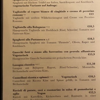 Esse Osteria - Primi Pasta menu - Osteria Tressanti - Italian Near Me - Berlin, BE