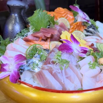 Sushi Damu - Sashimi order beautifully presented with dry ice - Sushi Bars Near Me - Tustin, California Sushi Damu - Sashimi order beautifully presented with dry ice - Sushi Bars Near Me - Tustin, California