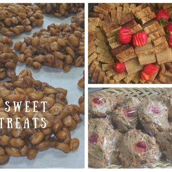 The Caribbean Kitchen - L-R Peanut drops, Cassava Pone & Coconut Buns - All made in house. - Caribbean Near Me - Kitchener, Ontario