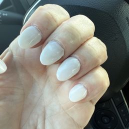 Horrible filing. Nothing matches. I could've gotten press on nails from the drugstore that looked better than this. Horrible filing. Nothing matches. I could've gotten press on nails from the drugstore that looked better than this.