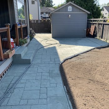 NFO Construction - Some of the pattern not stamped correctly. - Masonry/Concrete Near Me - Tukwila, Washington