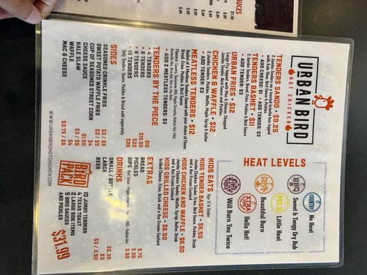 Menu photo 3 Urban Bird Hot Chicken Houston, TX