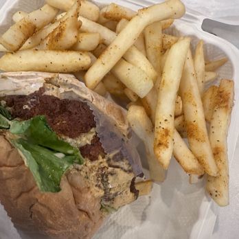Dodah’s Kitchen - "Crab" cake sandwhich - Desserts Near Me - Saint Charles, Maryland
