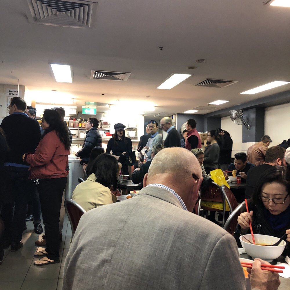 The weekday lunch crowd.
