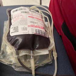American Red Cross Donation Center - Yep, that's the lifesaving liquid I donated today.    I wish I could donate more!