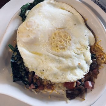 Eggsellent Cafe - Veggie Skillet w hash browns and two eggs over easy, YUM! - Breakfast & Brunch Near Me - Carrollton, Texas Eggsellent Cafe - Veggie Skillet w hash browns and two eggs over easy, YUM! - Breakfast & Brunch Near Me - Carrollton, Texas