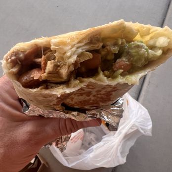 El Pollo Loco - Guacamole chicken burrito inside - Mexican Near Me - Mesa, Arizona