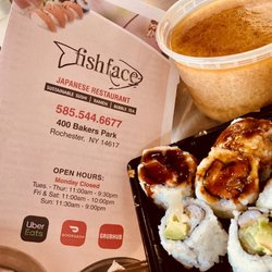 Fish Face - Sweet potato, and California roll miso soup