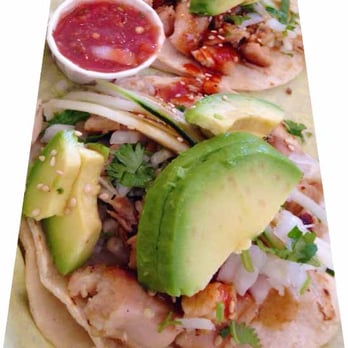 Bom Bom Grill - Chicken Taco w/ Avocado - Asian Fusion Near Me - Bellflower, California Bom Bom Grill - Chicken Taco w/ Avocado - Asian Fusion Near Me - Bellflower, California