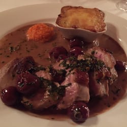 The Corner Bistrot - Duck with black cherries. Delicious.