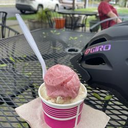 The Scoop - Raspberry lime sorbet and toffee