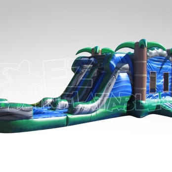 Orlando Amusements - Tropical Blue Crush Water Combo - Party Equipment Rentals Near Me - Orlando, Florida