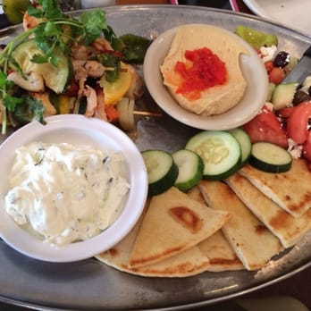 Flashback Diner & Coffeehouse - Greek platter - $10.99 lunch special (chicken kabobs, hummus & lot of yum) - Diners Near Me - Davie, Florida Flashback Diner & Coffeehouse - Greek platter - $10.99 lunch special (chicken kabobs, hummus & lot of yum) - Diners Near Me - Davie, Florida
