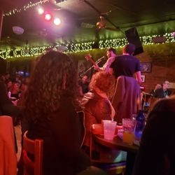 Blind Willie's - The best seat to at least have a chance to have a conversation is on the left side of the bar when you enter.