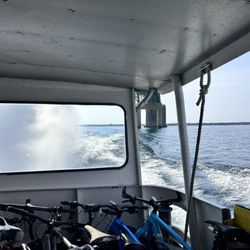 Star Line Mackinac Island Ferry Company - Going under the Mackinac bridge