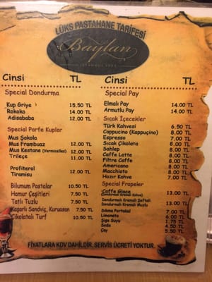 Menu photo 3 Baylan Pastanesi Istanbul, 34 Menu photo 3 Baylan Pastanesi Istanbul, 34