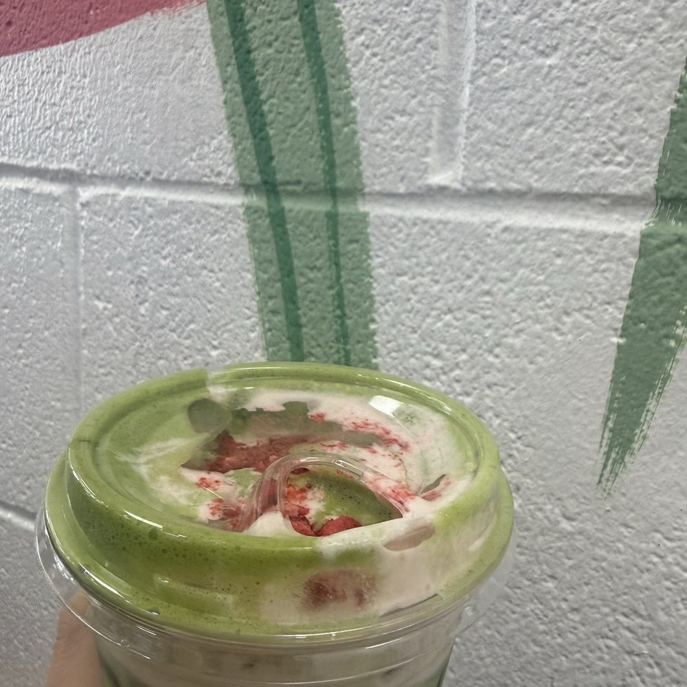 fresas con matcha