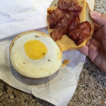 Dunkin' - Bacon egg and cheese on bagel - Coffee & Tea Near Me - Boston, Massachusetts