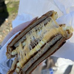 Alameda Bagels & Donuts - Egg and Cheese with sausage, on croissant