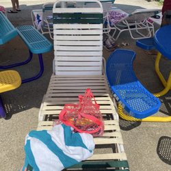 Williamson County Parks and Recreation - Pic of my chair crammed between picnic 2 tables, and none of us like it!