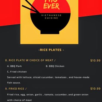 Pho Ever - Rice Plate Menu 12/16/2020 - Vietnamese Near Me - Leesville, Louisiana Pho Ever - Rice Plate Menu 12/16/2020 - Vietnamese Near Me - Leesville, Louisiana