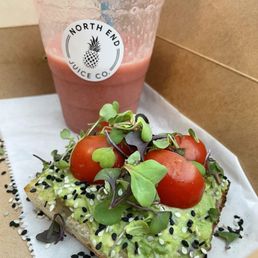Basic Smoothie and 1/2 of the Avocado Toast (I couldn't resist and had to eat) Basic Smoothie and 1/2 of the Avocado Toast (I couldn't resist and had to eat)