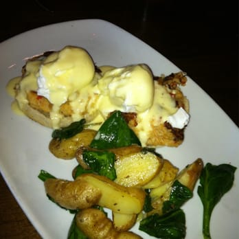 ProAbition - Lobster Cake Eggs Benedict - New American Near Me - Riverside, California ProAbition - Lobster Cake Eggs Benedict - New American Near Me - Riverside, California
