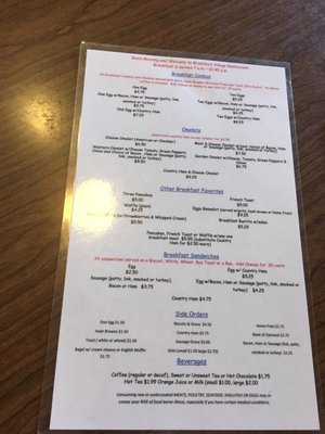 Menu photo 5 Brantley's Village Restaurant Oriental, NC