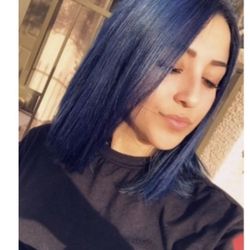 Posare Salon - Brown hair to midnight blue